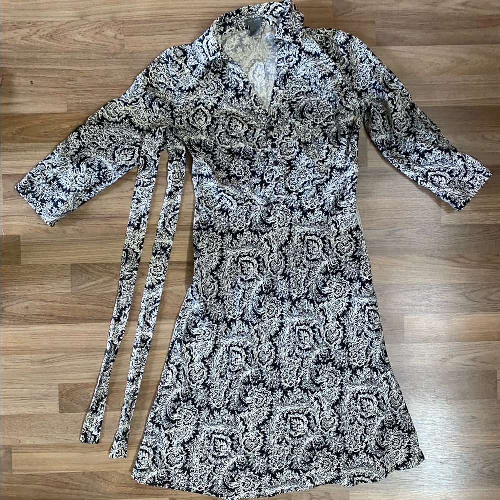 Ann Taylor Midi 3/4 Sleeves Dress Size 2